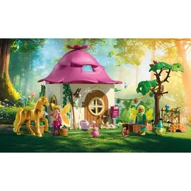 Playmobil Magic Unicorns Gemütliches Feenzuhause mit Goldeinhorn und Stall 71838