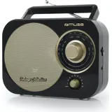 muse M-055RB schwarz Kofferradio U-M, AUX - Schwarz/Gold