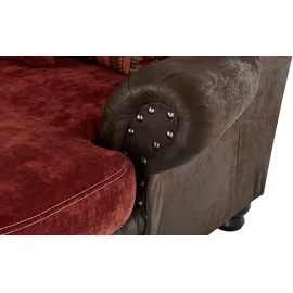 Sofa.de Mega Ohrensessel Mikrofaser ¦ rot ¦ Maße (cm): B: 125 H: 100 T: 140