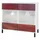 Vladon Bari 92,5 x 83,5 x 35 cm Weiß matt / Bordeaux Hochglanz