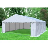 Partyzelt Pavillon 6x8m Weiss PVC inkl.Seitenwände Festzelt wasserdicht Bierzelt