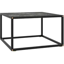 vidaXL Couchtisch Schwarz Marmor-Optik 60 x 60 x 35 cm