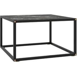 vidaXL Couchtisch Schwarz Marmor-Optik 60 x 60 x 35 cm