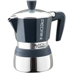 Pedrini MyMoka induction, Mokka-Kanne, Blau, Edelstahl, Aluminium, Silikon, Edel