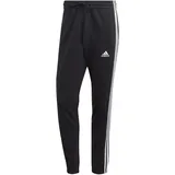 Adidas Essentials French Terry Tapered Cuff 3-Streifen Hose black/white Gr. XXL