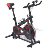 vidaXL Heimtrainingsrad schwarz/rot