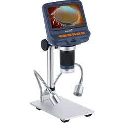 Levenhuk DTX RC1, Digitales Mikroskop, Blau, Grau, Metall, LCD, 10,9 cm (4.3"),