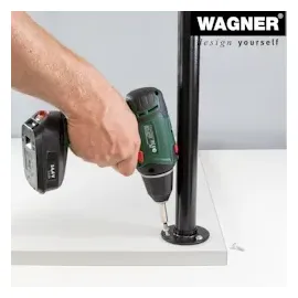 Wagner Regalträger Industrial Pipe Ø 3,25 cm x 12 cm Schwarz