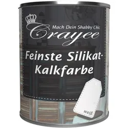 PNZ Crayee Feinste Silikat-Kalkfarbe | für Möbel und Wände Innen | Nachhaltig hergestellt mit regionalen Rohstoffen | Hochdeckend, umweltfreundlich, atmungsaktiv, geruchsarm - weiß / 0.14L