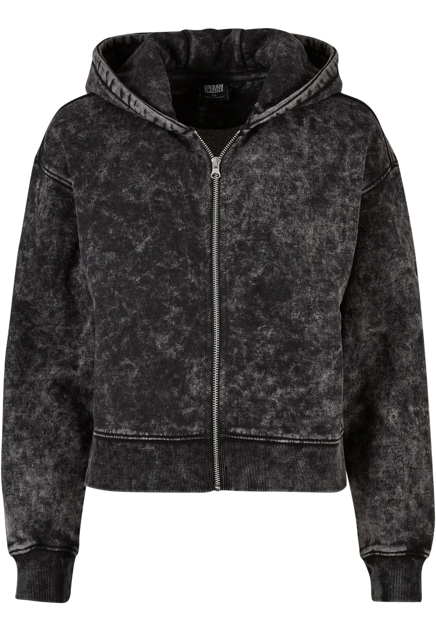 Sweatjacke URBAN CLASSICS "Urban Classics Damen" Gr. XXL, schwarz (black) Damen Sweatjacken