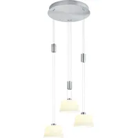 HELL höllisch gutes Licht LED Pendelleuchte ELEGANCE, LED fest integriert, Warmweiß, dimmbar über Wanddimmer, Höhenverstellbar grau