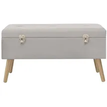 vidaXL Bank mit Stauraum 80 cm Grau Samt