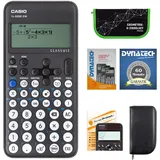 DynaTech Casio FX-82 DE CW mit schwarzer Tasche, Zirkelset grün, Folie, Buch, Garantie