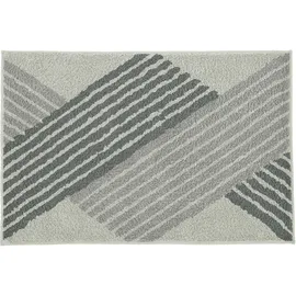 KLEINE WOLKE Badteppich Cross Grau 80 x 140 cm