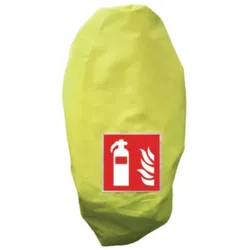 Schutzhaube für  5 kg Co2 Feuerlöscher in NEONGELB mit Symbol F 001 (Polyester)