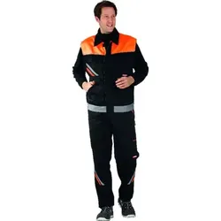 Arbeitsweste 2461 schwarz/orange/zink, Größe M - schwarz/orange/zink - M