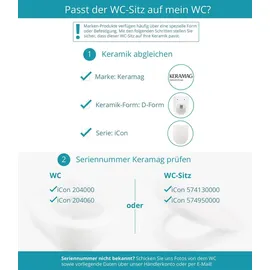Calmwaters WC-Sitz D-Form Absenkautomatik Weiß