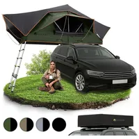 Juskys Autodachzelt Lago 140 x 240 cm Schwarz / Olivgrün