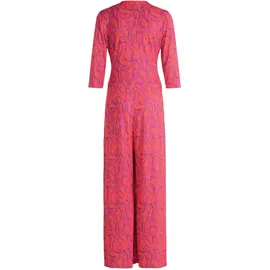 Cartoon Damen Jumpsuit mit weitem Bein", 36, Orange/Purple - 36W