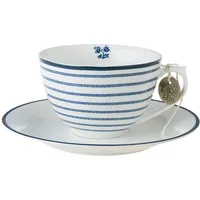 Laura Ashley Cappuccinotasse 0,26 l Blaugestreift 2 St.