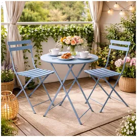 Hti-Living Gartentisch Ø 55 x 68 cm Blau