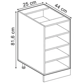 Vicco Küchenregal R-Line 25 cm ohne Arbeitsplatte