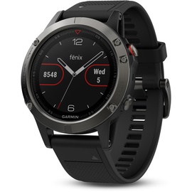 Garmin fenix 5 grau mit schwarzem Armband