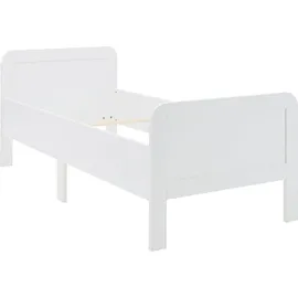 Homestyle4u Komfortbett Bett Senioren Seniorenbett 90x200 Komforthöhe Weiß Holz Leichter Einstieg extra hoch