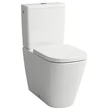 Laufen Meda Stand-WC-Kombination, spülrandlos, weiß mit LCC
