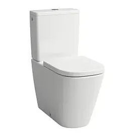 Laufen Meda Stand-WC-Kombination, spülrandlos, weiß mit LCC