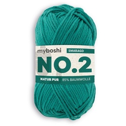 myboshi No.2 Wolle, Babywolle Häkelwolle, 100 m (1-St., No.2 Wolle Original Babywolle), Uni grün