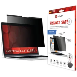 DISPLEX Privacy Safe Blickschutzfilter Universal 13,3", 16:9, Anti-Reflex, Bluelight-Filter, Magnetische Befestigung