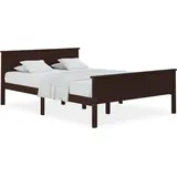 vidaXL Massivholzbett 120 x 200 cm Braun