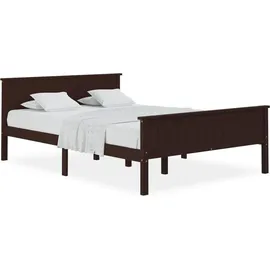 vidaXL Massivholzbett 120 x 200 cm Braun