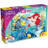 Lisciani Die kleine Meerjungfrau Maxi-Puzzle 60 Teile 2 in 1 doppelseitige Vorder-/Rückseite mit Malrücken