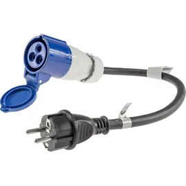 ChiliTec CEE auf Schutzkontakt-Stecker 0,35m 230V, Adapter für Wohnwagen Camping