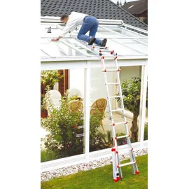 siedra-leitern Siedra Wintergarten Glasdachleiter 988 mit Glasauflage 4x5 Sprossen