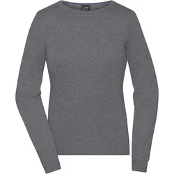 Damen Roundneck-Pullover - Farbe grau - Größe S