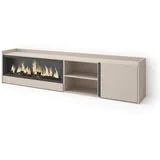 SKRAUT HOME Lowboard 212x50 cm Beige Holzwerkstoff