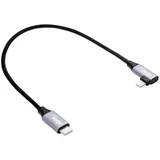 Akyga USB-C auf Apple Lightning 0,3 m Schwarz