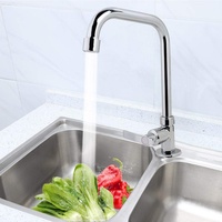 Outbit Wasserhahn - G1/2 "Kaltwasser-Küchenarmatur aus gebürsteter Legierung mit kaltem Wasser für Küche, Bad usw.