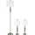 Homcom 3-teiliges Leuchten-Set Silber/Weiß 2 St.