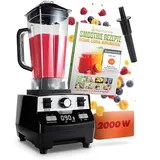 Nutrilovers NUTRI-BLENDER MAX Hochleistungsmixer 2000W Standmixer Smoothie Hochleistung Smoothie-Maker Profi Mixer Blender - 2L Tritan, BPA-FREI, 9 Stufen, Digital-Timer Inkl. Smoothie Rezeptbuch