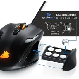Titanwolf Tastatur-, Maus- und Mauspad Spar Set, Mechanisches Keyboard, Mouse & Mousepad Gaming Bundle