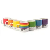 Pantone Geschenkbox Pride 7er Set Espressotassen, Porzellan-Becher, Espressobecher, Espresso Tassen, 120 ml, spülmaschinenfest, Pride-Regenbogenfarben