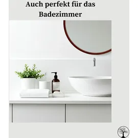 stolarnia pika Runder Wandspiegel 57 x 57 cm Braun