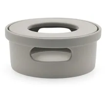 Bredemeijer Porzellan Teewärmer grau Ø 14 cm - rundes Stövchen für 1 Teelicht - zum warmhalten von Tee in einer Kanne