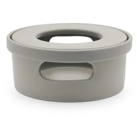 Bredemeijer Porzellan Teewärmer grau Ø 14 cm - rundes Stövchen für 1 Teelicht - zum warmhalten von Tee in einer Kanne