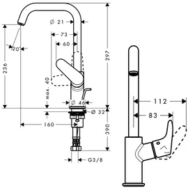 Hansgrohe Focus 240 Einhandmischer chrom 31609000