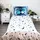 AC-Deco Game Over Baumwolle Blau 140 x 200 cm + 70 x 90 cm